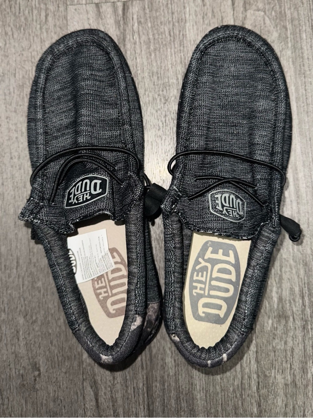 Hey Dude Men's Black Gray shoes - Picture 2 of 5